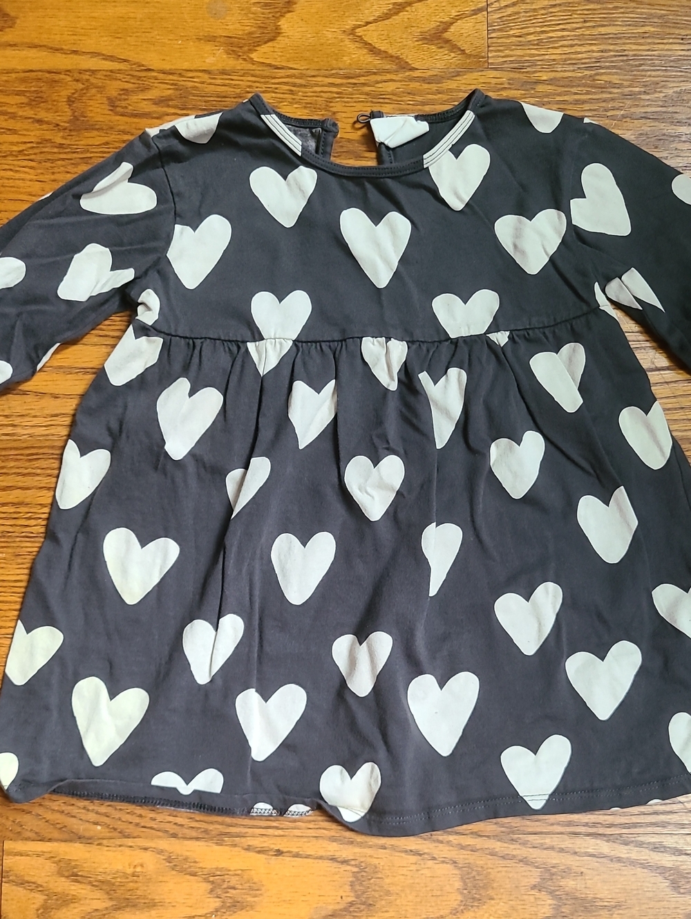 H&M Black Dress with White Heart Print